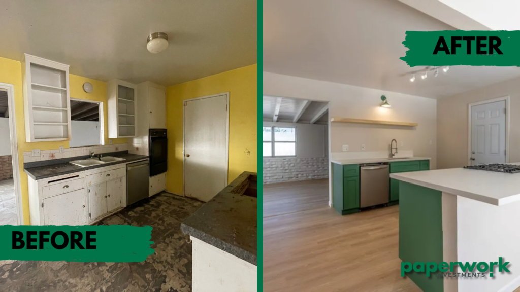 Before and after — Rosamond kitchen renovation